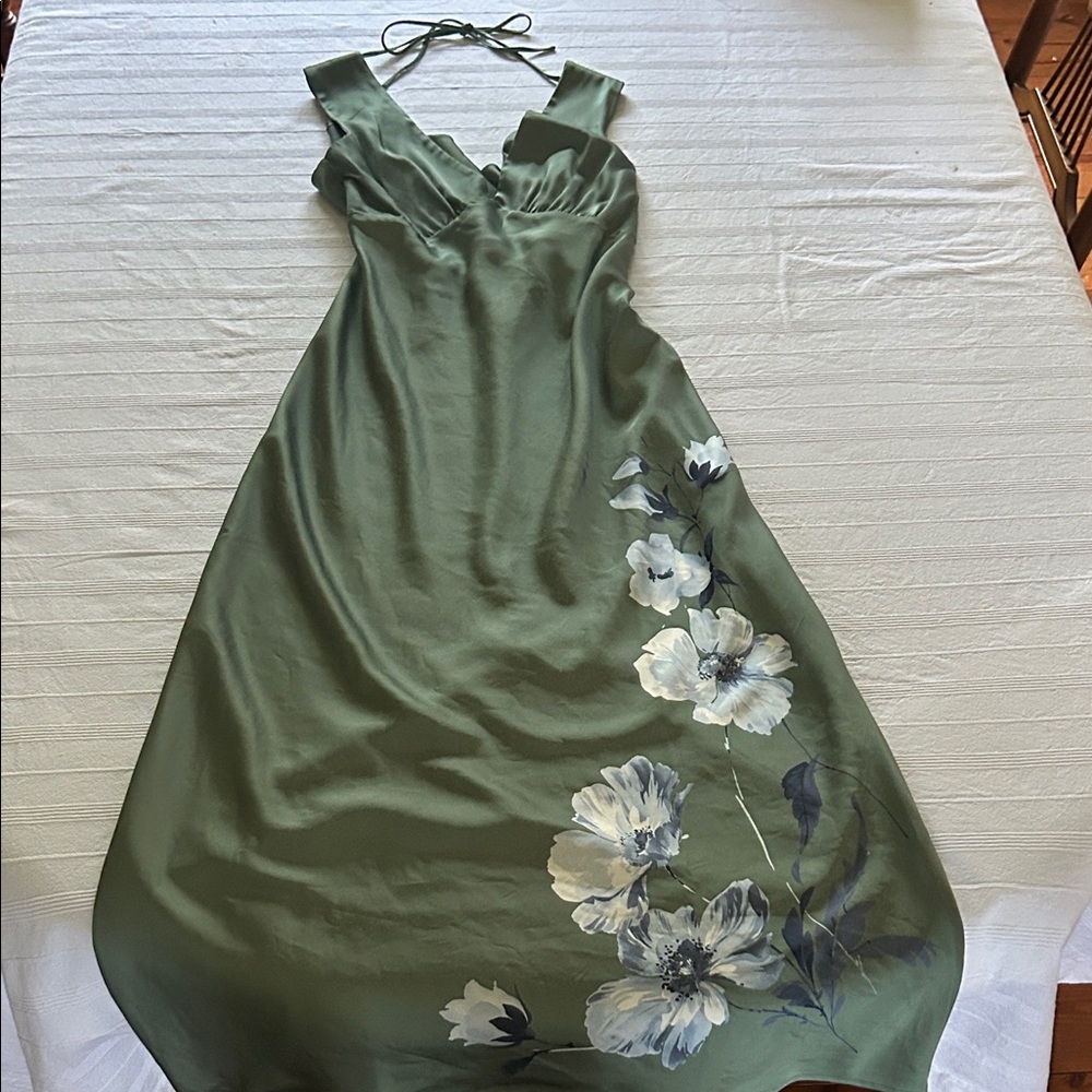 Abercrombie & Fitch Green Floral Maxi Dress